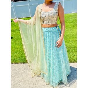 Indian Light Blue Lehenga